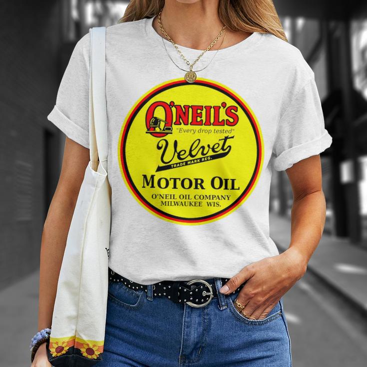 バックプリントのみ レトロ ヴィンテージ ガソリンスタンド オニールのモーターオイル Tシャツ 彼女への贈り物