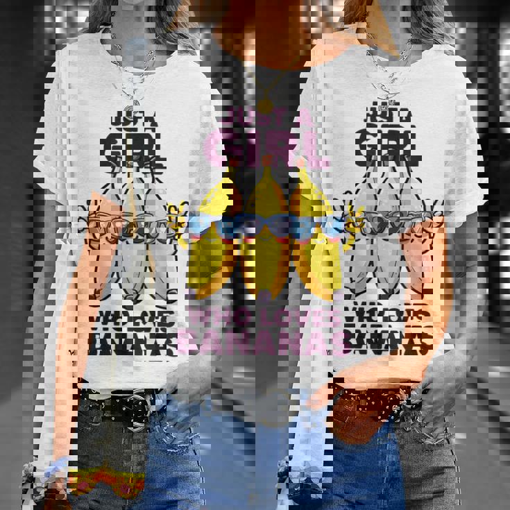 バナナ好きな女の子だけフルーツファニーイエローバナナ好き Tシャツ 彼女への贈り物