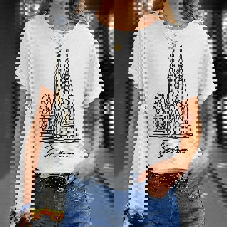 バルセロナ サグラダ ファミリア スペイン お土産 Tシャツ 彼女への贈り物