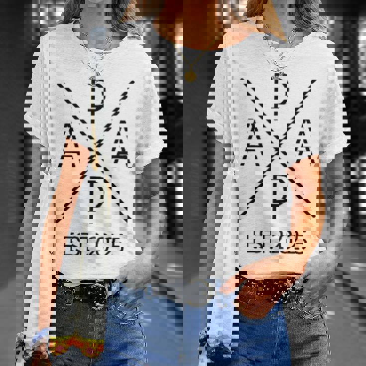 パパ 2025 ファーザー・トゥ・ビー2025 プラウド・パパ 2025 Tシャツ 彼女への贈り物