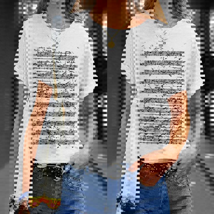 パルティータ ホ長調 ガヴォッテ ソロ ヴァイオリン ヨハン・セバスティアン・バッハ Tシャツ 彼女への贈り物