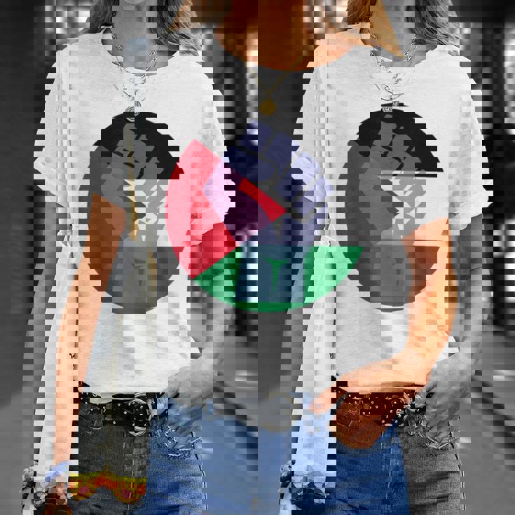 パレスチナ製フリーパレスチナスタンド Tシャツ 彼女への贈り物