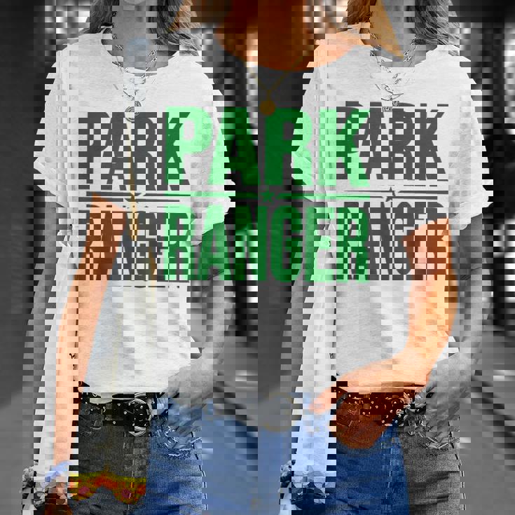 パークレンジャーパークランドワイルドライフフォレスト法執行機関 Tシャツ 彼女への贈り物