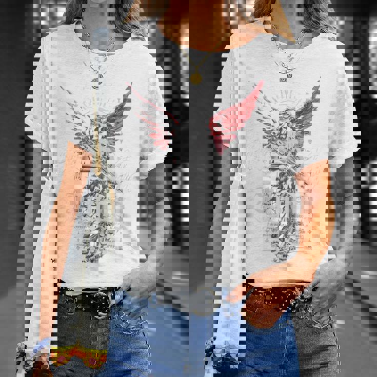 ヒップホップ ヴィンテージ エッジー アーバン Y2k バックプリント ストリートウェア エンジェル Tシャツ 彼女への贈り物