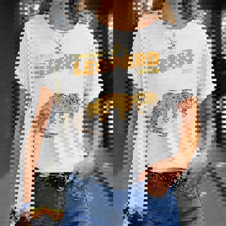 ヒョウ爬虫類ヤモリの解剖学 Tシャツ 彼女への贈り物