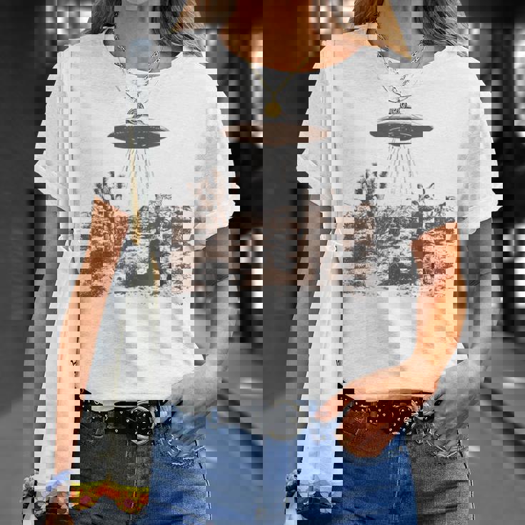 ビンテージ Ufo カウボーイ キャット Tシャツ 彼女への贈り物