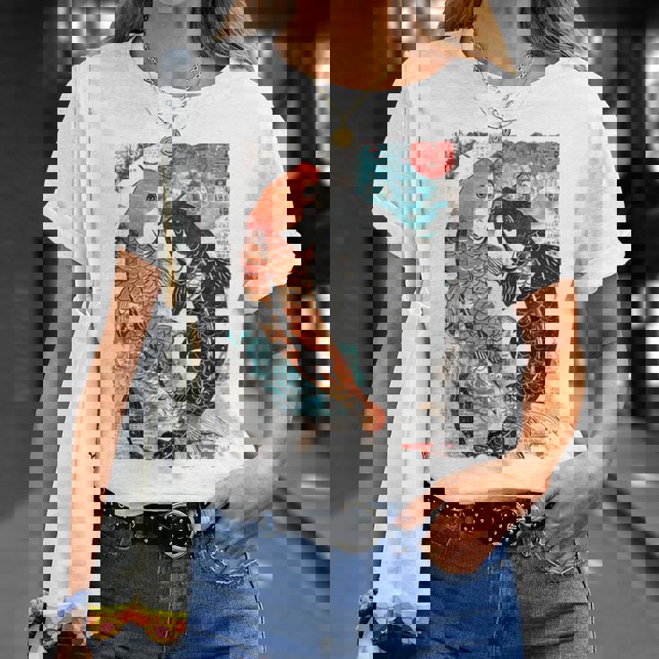 ビンテージ グラフィティ 錦鯉 魚 鯉 長袖tシャツ Tシャツ 彼女への贈り物