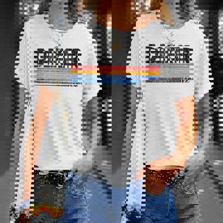 ビンテージ70年代80年代スタイルのダカール、セネガル。 Tシャツ 彼女への贈り物