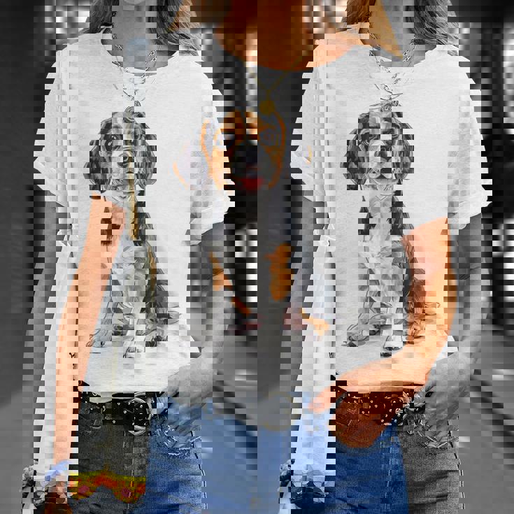 ビーグル 犬 モチーフ ペット イラスト ビーグル Tシャツ 彼女への贈り物