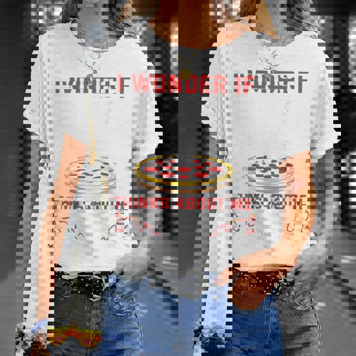 バックプリント ピザも私のことを考えているのかな Tシャツ 彼女への贈り物