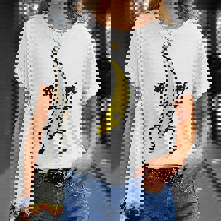 メンズ ファニースティックフィギュア フィットネス バナナダンベル トレーニング Tシャツ 彼女への贈り物