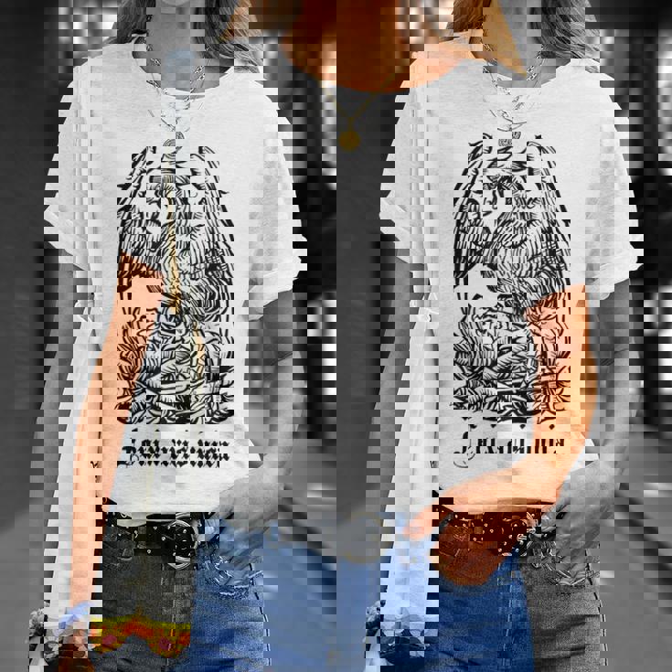 フェニックス。神話の鳥。灰から生まれ変わる。 Tシャツ 彼女への贈り物