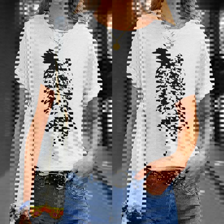 フクロウ -ブラックホワイト-クールな女性男性子供動物 Owl Tシャツ 彼女への贈り物