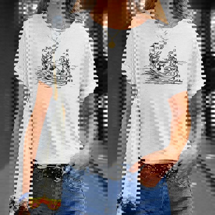 フクロウとプッシーキャット エドワード・リア Tシャツ 彼女への贈り物