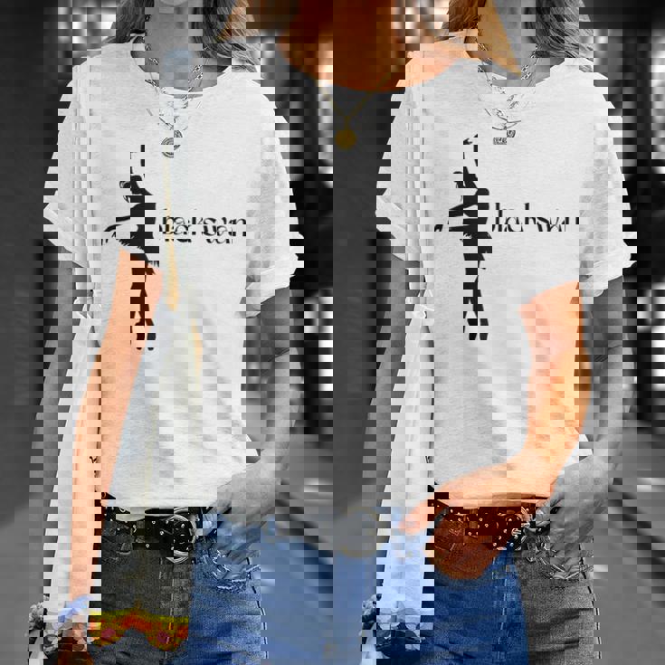 ブラックスワンレイクバレエバレリーナポワントダンスダンサーグラフィック Tシャツ 彼女への贈り物