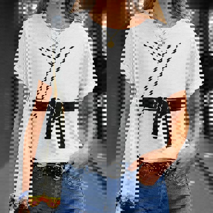 ブラックベルトコスチューム 空手着 柔道 テコンドー カンフー 武道 Tシャツ 彼女への贈り物