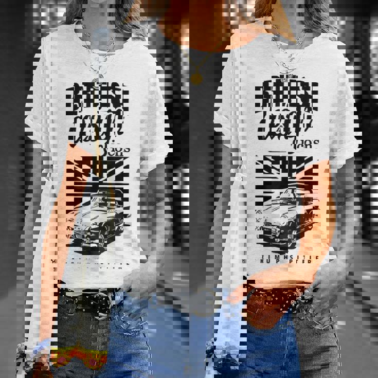 ブリティッシュクラシックカー トライアンフ スピットファイア Tシャツ 彼女への贈り物