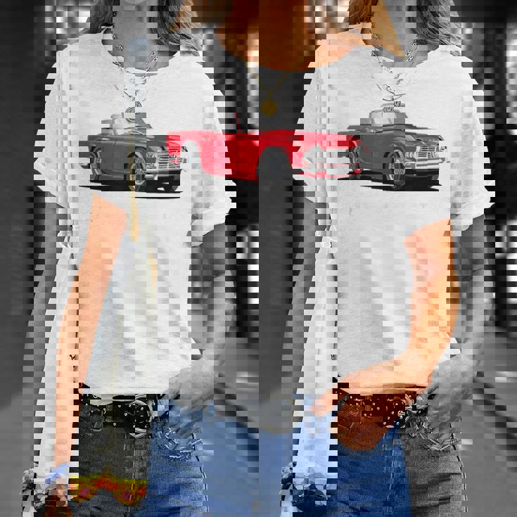 ブリティッシュクラシックスポーツカー トライアンフ Tr4 Tシャツ 彼女への贈り物