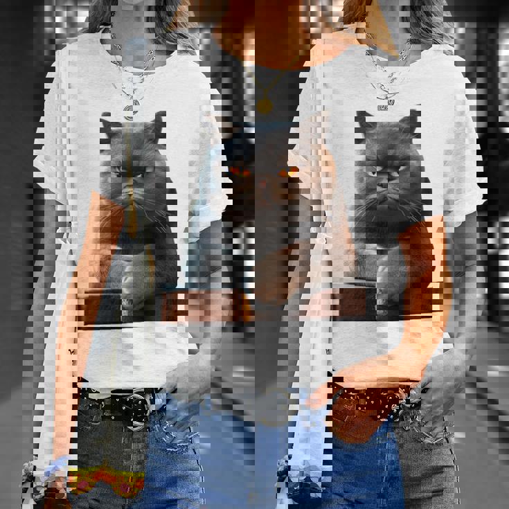 ブリティッシュショートヘア猫猫ママ猫ママかわいい猫 長袖tシャツ Tシャツ 彼女への贈り物