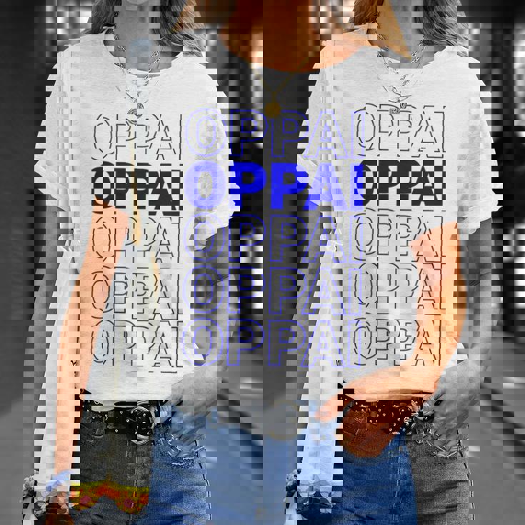 ブルーオッパイの言葉 面白いアニメ漫画 Tシャツ 彼女への贈り物