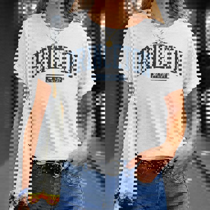 プリンストン ニュージャージー Nj カレッジ大学スタイル ブルー 長袖tシャツ Tシャツ 彼女への贈り物