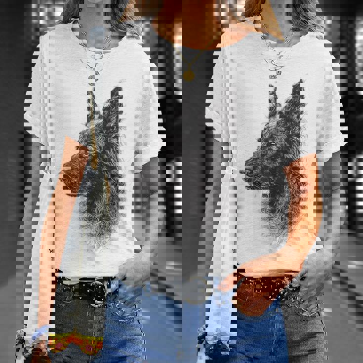 ベルギーシェパード 犬 グラフィック ペットアート ベルギーシェパード Tシャツ 彼女への贈り物