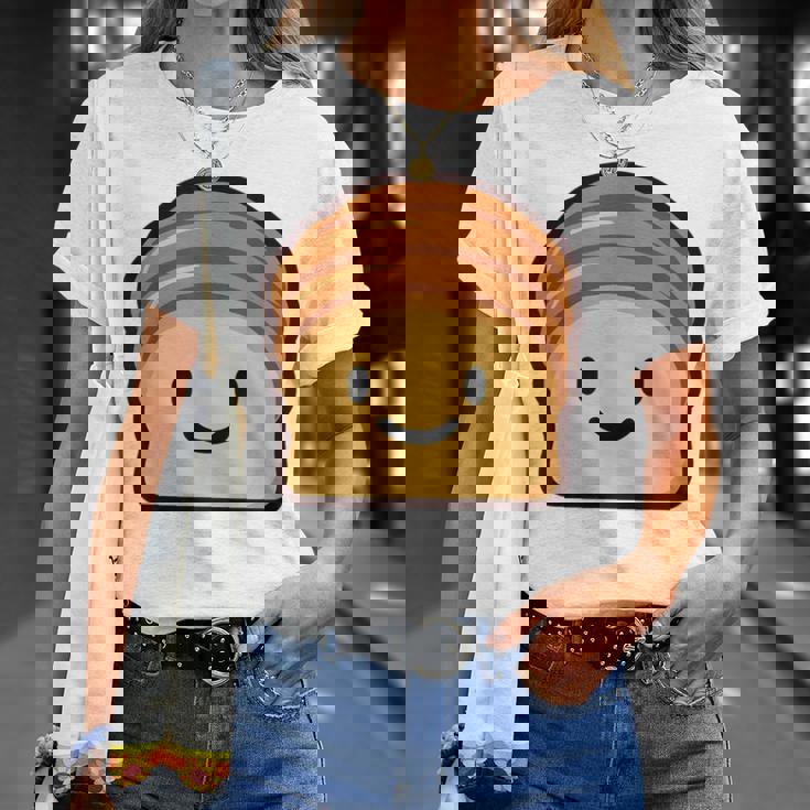 ベーカリー パン ブリオッシュ シンプルでミニマルなユーモア ブリオッシュ Tシャツ 彼女への贈り物