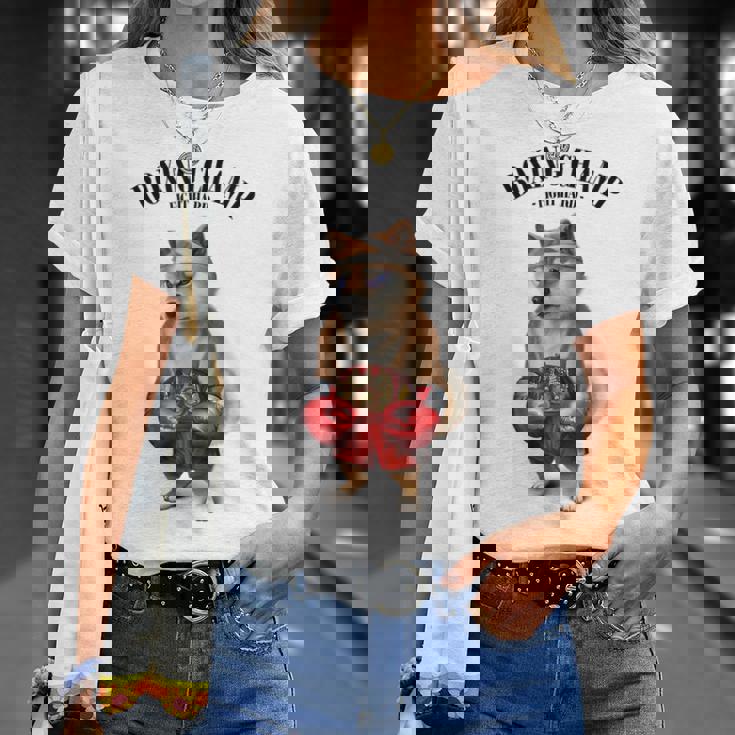 ボクシングチャンピオン 柴犬ファイター Tシャツ 彼女への贈り物