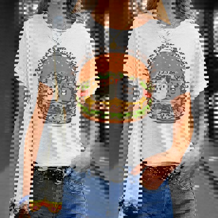 ボンレス犬とボンレス猫 ハンバーガー Tシャツ 彼女への贈り物