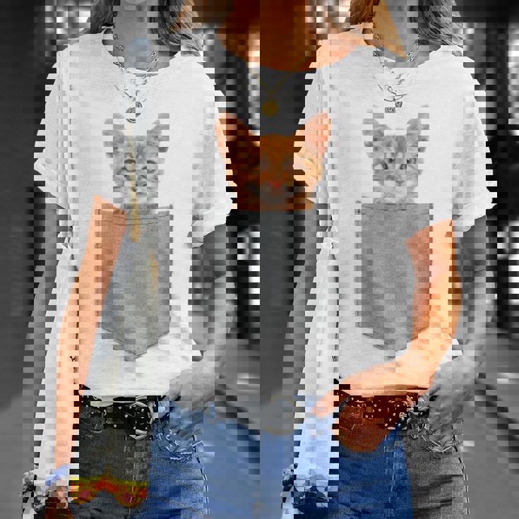 ポケットの中の猫ポケットキャット猫好き ねこ好き ネコ好きニャー猫 猫の飼い主 心電図 おもしろ 可愛い ねこ ネコ 猫 長袖tシャツ Tシャツ 彼女への贈り物