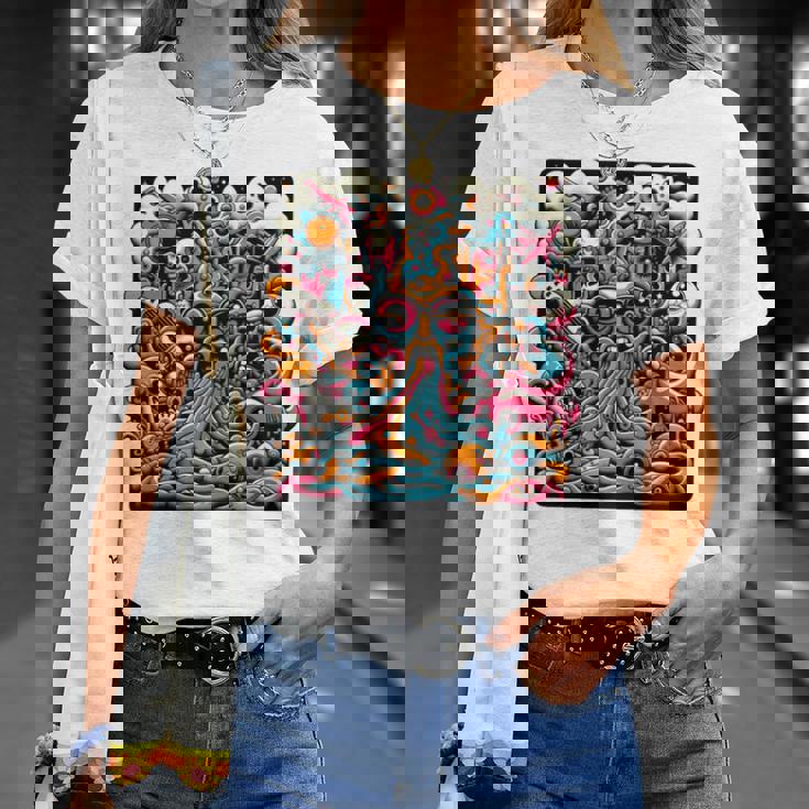 ポップシュールレアリズムローブロウアート 長袖tシャツ Tシャツ 彼女への贈り物