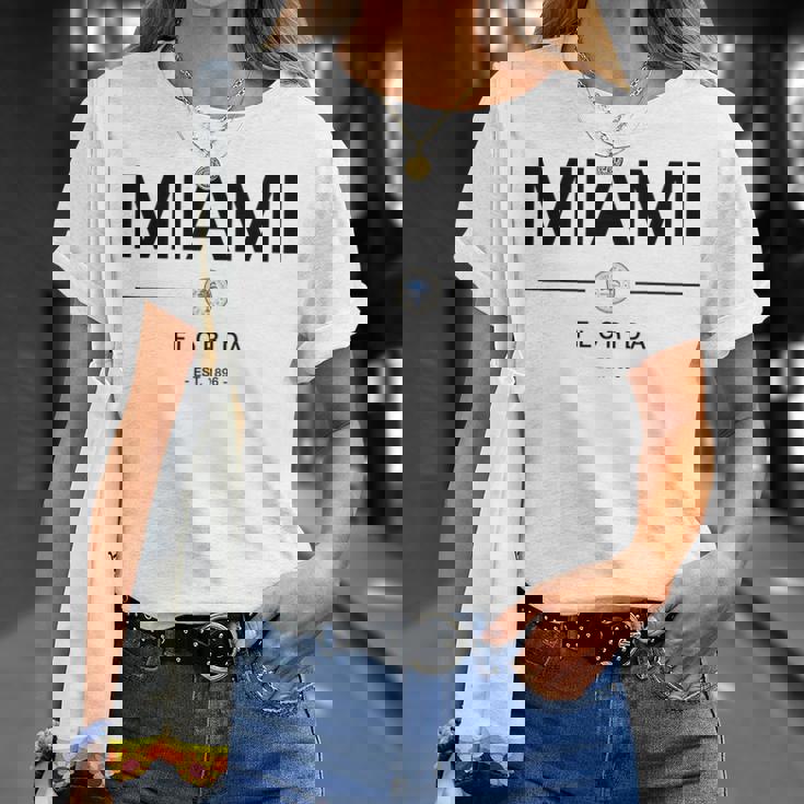 マイアミ フロリダ マイアミ旅行 ヴィンテージ マイアミ フロリダ ギフト Tシャツ 彼女への贈り物