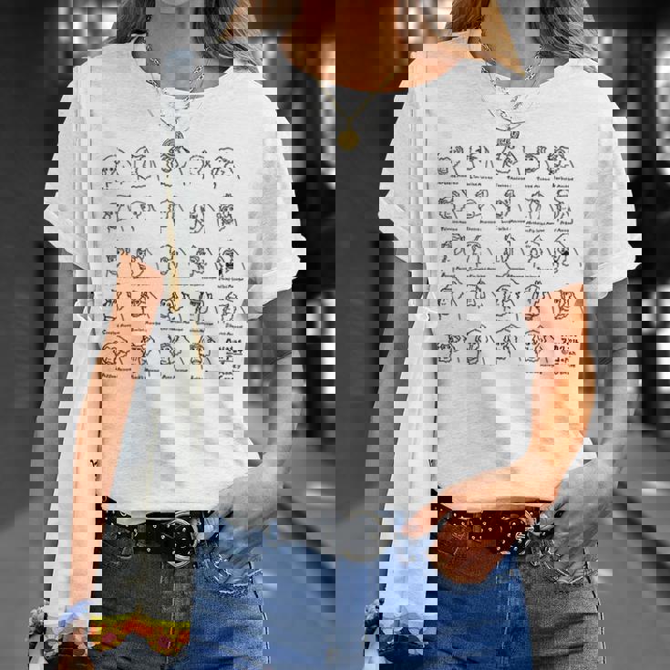 マカク24種 （黒字） Tシャツ 彼女への贈り物