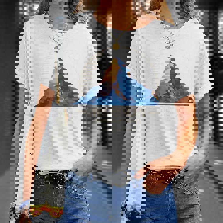 マッターホルン山 ツェルマット ハイキング スイス ギフト 長袖tシャツ Tシャツ 彼女への贈り物