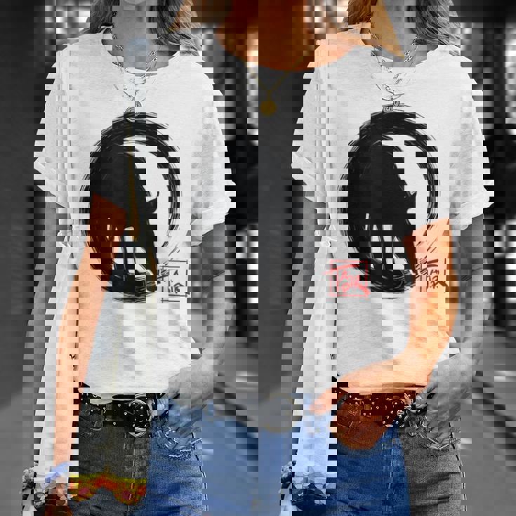 マレーバク 日本の円相環 禅のバク Tシャツ 彼女への贈り物