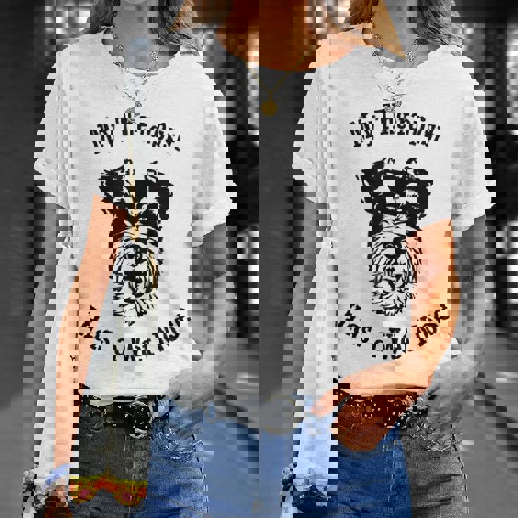 ミニチュアシュナウザー 私のセラピストは鼻が濡れています Tシャツ 彼女への贈り物