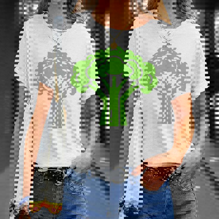 ミニマリスト かわいい ブロッコリー シンプルな野菜 ブロッコリー Tシャツ 彼女への贈り物