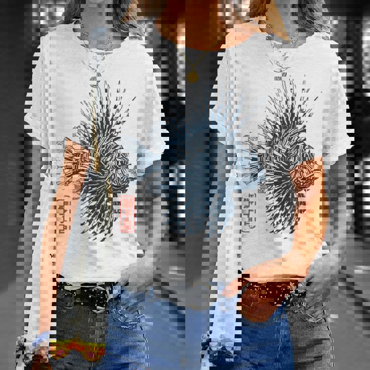 ミノカサゴ 水族館の魚飼育、水族館 Tシャツ 彼女への贈り物