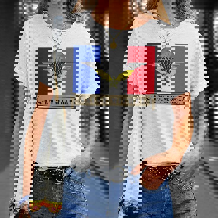 ミリタリー サンミッシェル 守護空挺部隊 フランス軍 長袖tシャツ Tシャツ 彼女への贈り物