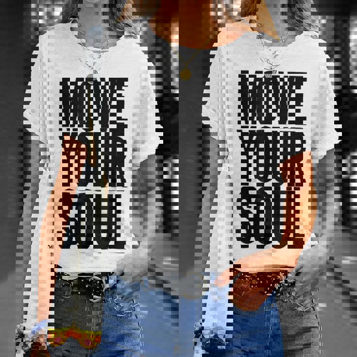 ムーブユアソウル モチベーション インスピレーション Tシャツ 彼女への贈り物