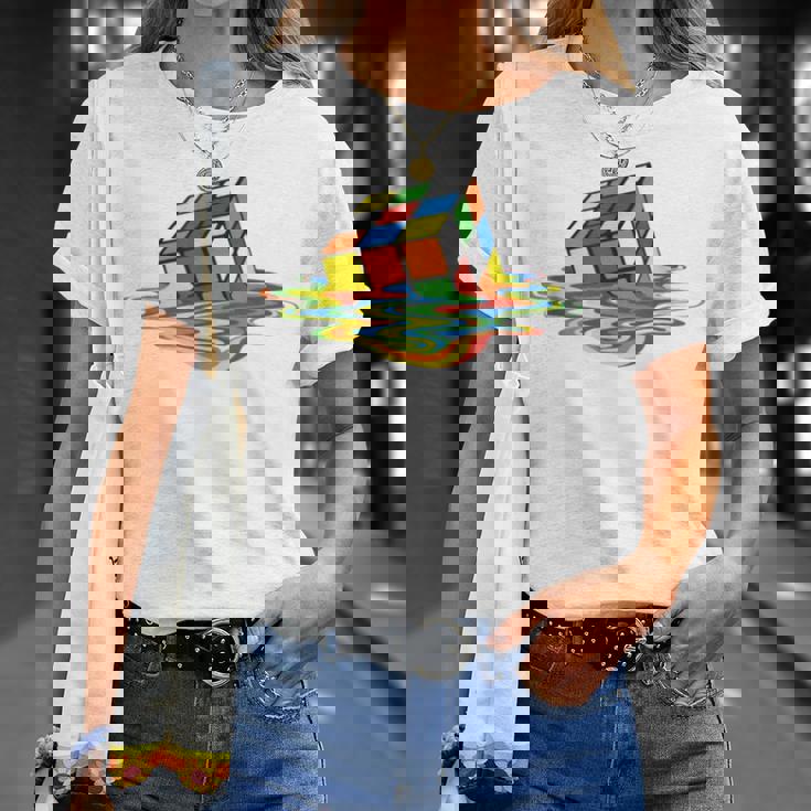 メルティング ルービックキューブ Tシャツ 彼女への贈り物