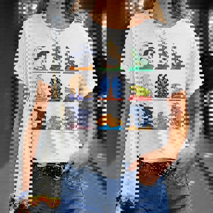 ヨガ動物のポジション 長袖tシャツ Tシャツ 彼女への贈り物