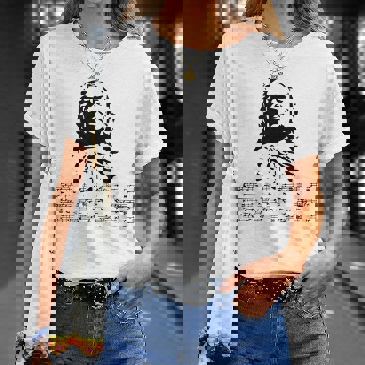 ヨハン・セバスティアン・バッハ 作曲家 ピアニスト 古典音楽 Tシャツ 彼女への贈り物