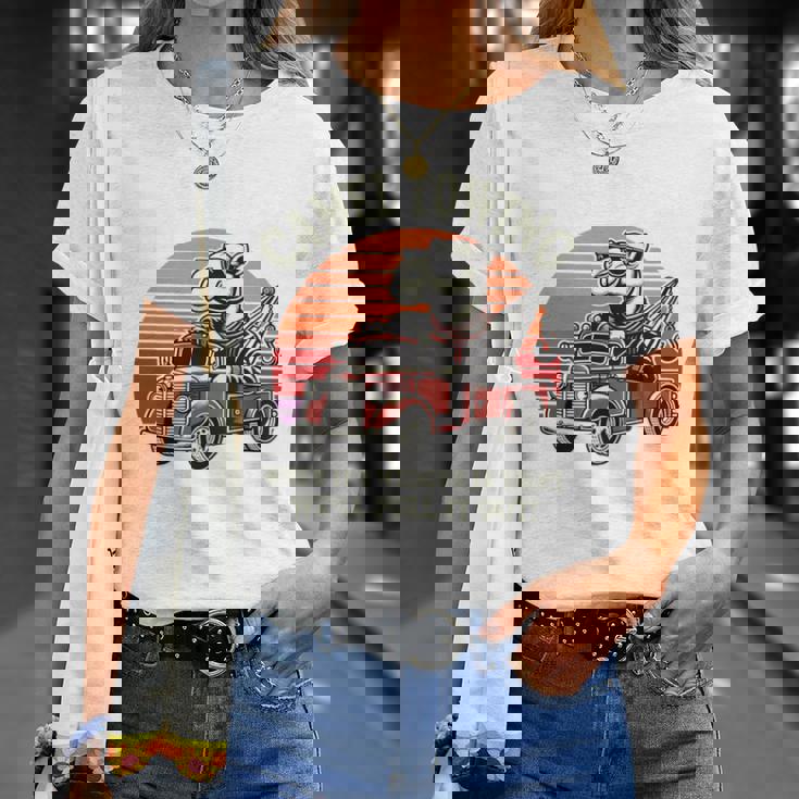 ラクダ牽引、しっかりと固定されている場合は引き出します。 長袖tシャツ Tシャツ 彼女への贈り物