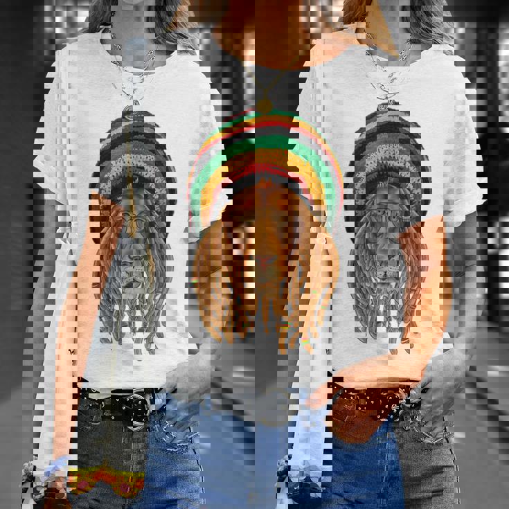 ラスタライオン ジャマイカ ラスタファリ カラーギフト レゲエ愛好家に Tシャツ 彼女への贈り物