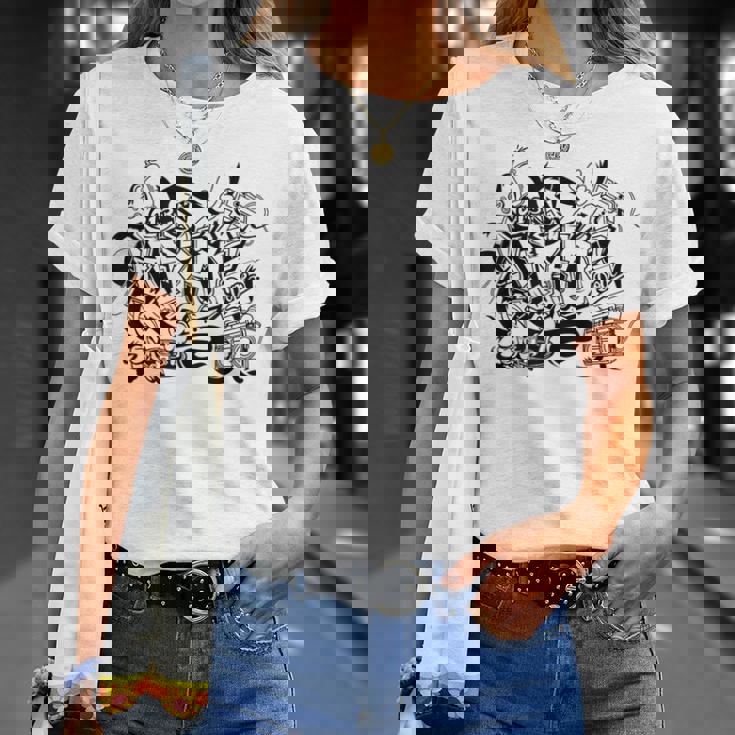 ラップオールドスクールヒップホップグラフィティtシャツとストリートダンス Tシャツ 彼女への贈り物