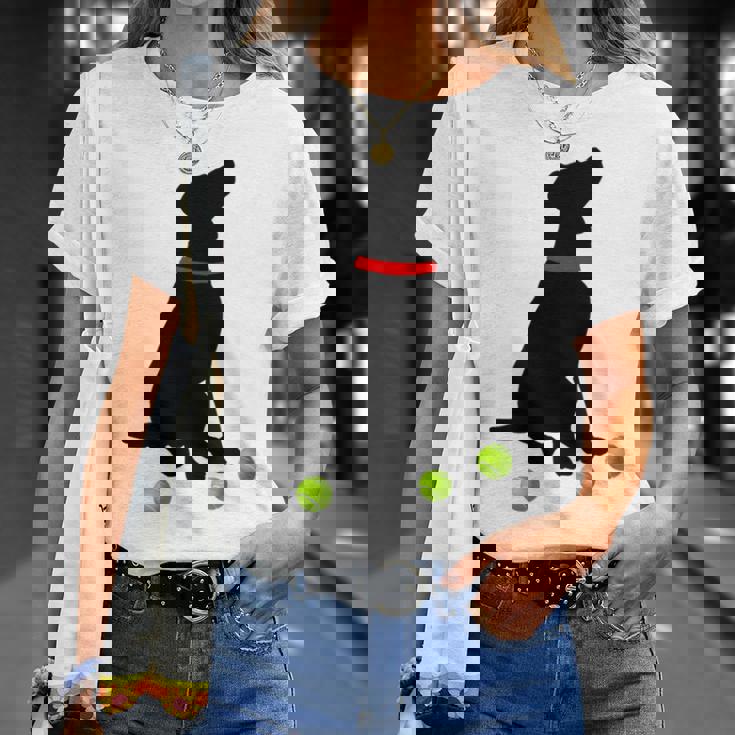 ラブラドールレトリバー 犬 イエロー ラボ テニスボール ギフト Tシャツ 彼女への贈り物