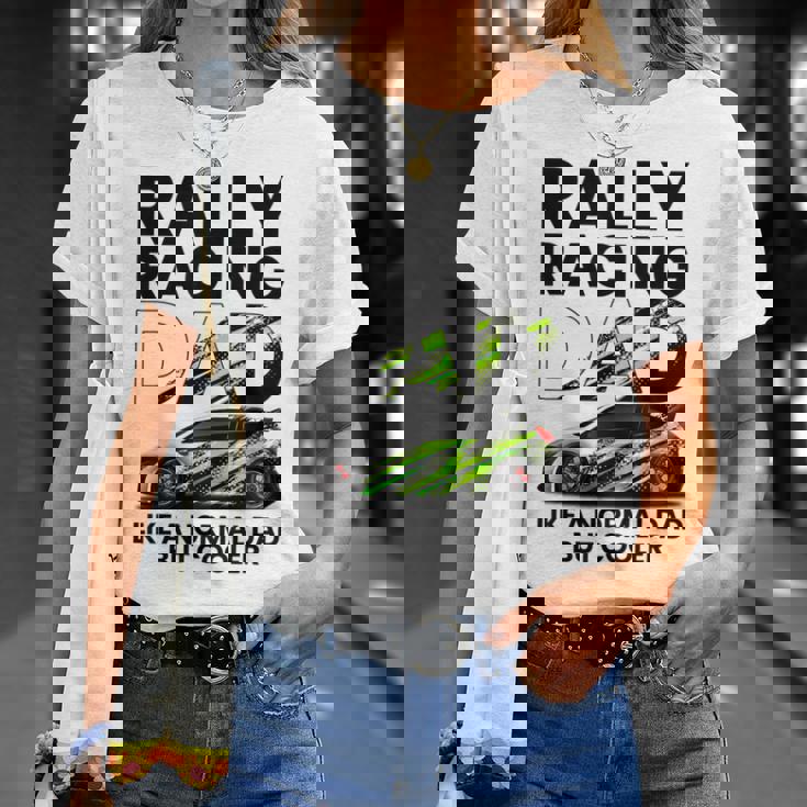 メンズ ラリーレース 父 ファニー ラリーカー レーシング お父さん Tシャツ 彼女への贈り物