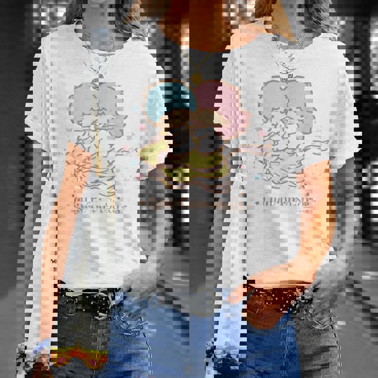 リトルツインスターズ ほしにのって ライトカラー Tシャツ 彼女への贈り物