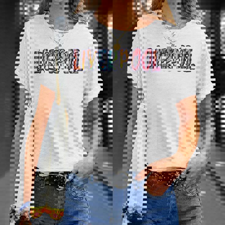 リバプールイングランド リバプールグラフィック Tシャツ 彼女への贈り物